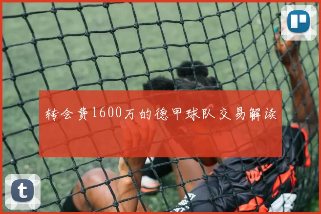 转会费1600万的德甲球队交易解读